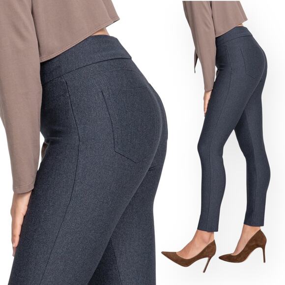 HONEYLOVE EverReady Pant Stormy Blue Twill Ponte Slimming Shaping Tummy Sculpt - Picture 3 of 16